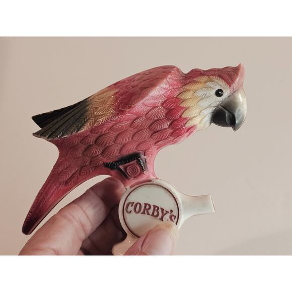 VTG 1940's CORBY's LIGHTED PARROT POURER Missing Lighted Part - Picture 1 of 4